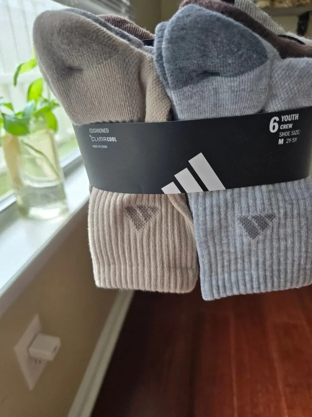 Adidas Youth 6-Pack Athletic Cushioned Quarter Socks Multicolor Medium 2Y-5Y